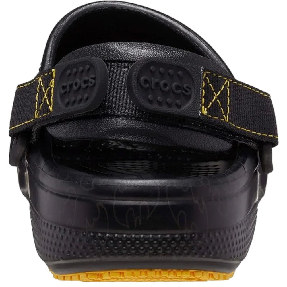 Crocs Adult Unisex Batman Adjustable Black Yellow Clog Men's 5 / Women's 7